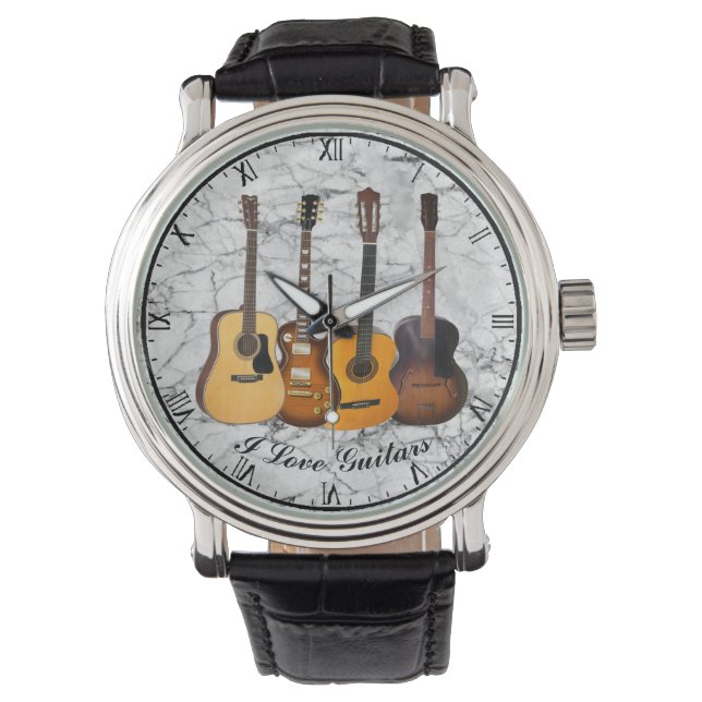 IK HOOP VAN GUITARS WRISTWATCH HORLOGE (Voorkant)
