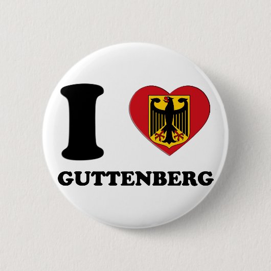 IK HOOP VAN GUTTENBERG RONDE BUTTON 5,7 CM (Voorkant)