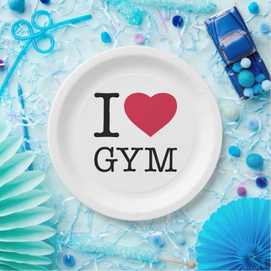 IK HOOP VAN GYM PAPIEREN BORDJE (Feest)