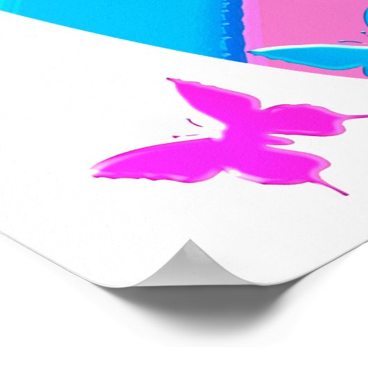 IK HOOP VAN GYMNASTICS PERSONALISEERD BUTTERFLES P POSTER (Hoek)