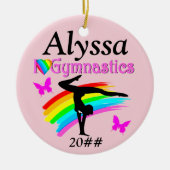 IK HOOP VAN GYMNASTICS PINK PERSONALISEERD ORNAMEN KERAMISCH ORNAMENT (Voorkant)