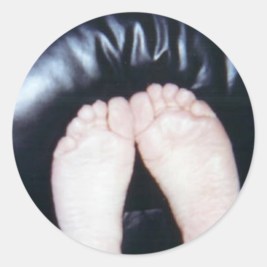 IK HOOP VAN HAAR FEET RONDE STICKER (Voorkant)