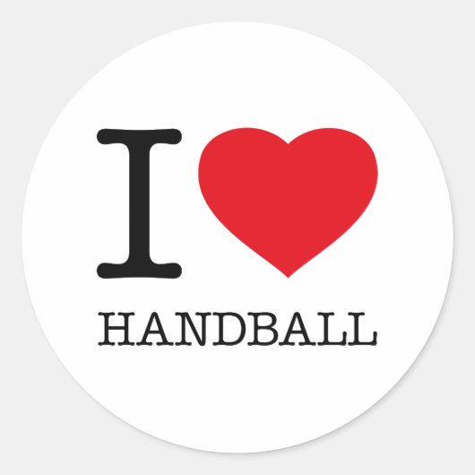 IK HOOP VAN HANDBALL RONDE STICKER (Voorkant)