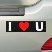 IK HOOP VAN HART U BUMPERSTICKER (Op auto)