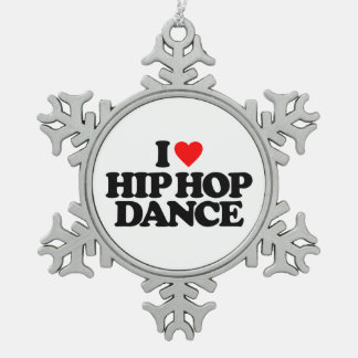 IK HOOP VAN HIP HOP DANCE TIN SNEEUWVLOK ORNAMENT