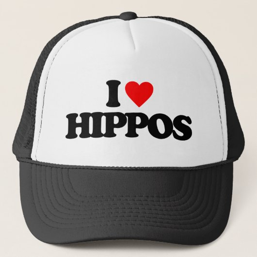 IK HOOP VAN HIPPOS TRUCKER PET (Voorkant)