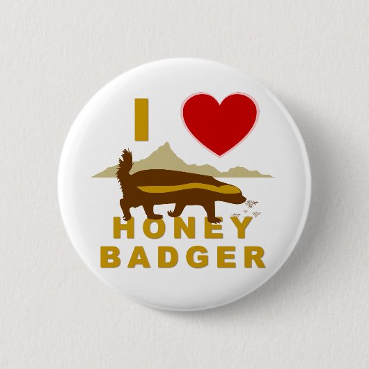 IK HOOP VAN HONEY BADGER RONDE BUTTON 5,7 CM (Voorkant)