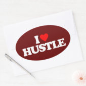 IK HOOP VAN HUSTLE OVALE STICKER (Envelop)