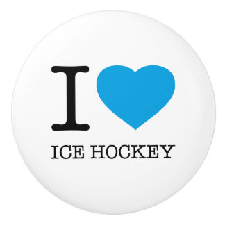 IK HOOP VAN ICE HOCKEY KERAMISCHE KNOP