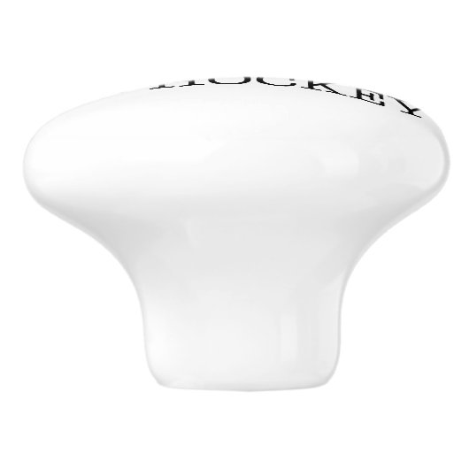 IK HOOP VAN ICE HOCKEY KERAMISCHE KNOP (Zijkant)