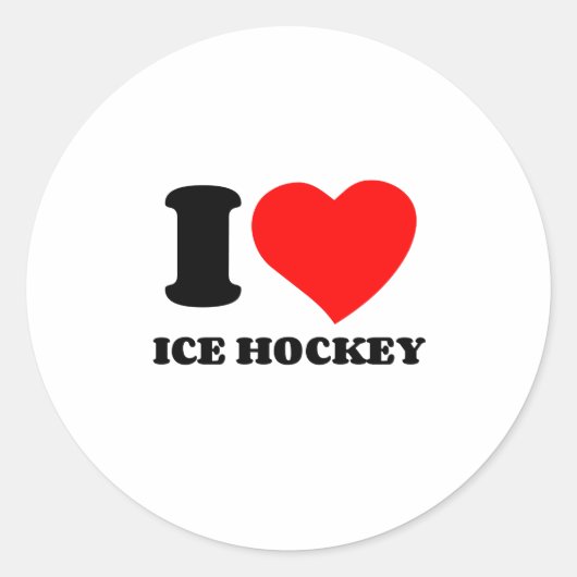 IK HOOP VAN ICE HOCKEY RONDE STICKER (Voorkant)