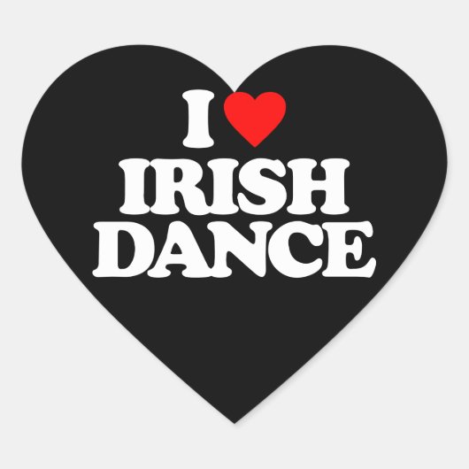 IK HOOP VAN IRISH DANCE HART STICKER (Voorkant)