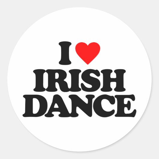IK HOOP VAN IRISH DANCE RONDE STICKER (Voorkant)