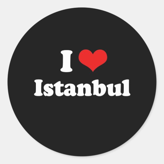 IK HOOP VAN ISTANBUL RONDE STICKER (Voorkant)