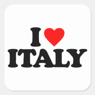 IK HOOP VAN ITALIË VIERKANTE STICKER