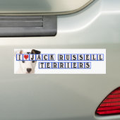 IK HOOP VAN JACK RUSSELL TERRIERS - BLOKKEN BUMPERSTICKER (Op auto)