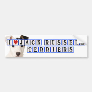 IK HOOP VAN JACK RUSSELL TERRIERS - BLOKKEN BUMPERSTICKER