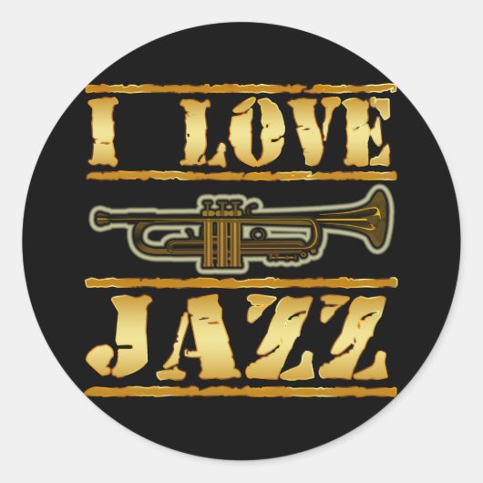 IK HOOP VAN JAZZ RONDE STICKER (Voorkant)