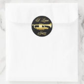 IK HOOP VAN JAZZ RONDE STICKER (Tas)