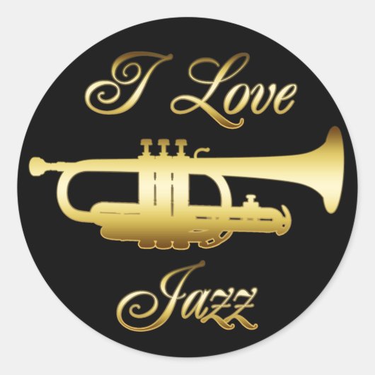IK HOOP VAN JAZZ RONDE STICKER (Voorkant)