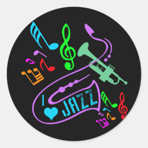IK HOOP VAN JAZZ RONDE STICKER
