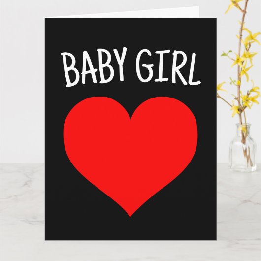 IK HOOP VAN JE BABY GIRL ROMANTIC WENSKAART KAART (Gele Bloem)