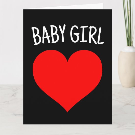 IK HOOP VAN JE BABY GIRL ROMANTIC WENSKAART KAART (Voorkant)