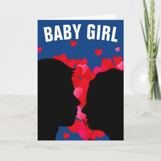 IK HOOP VAN JE BABY GIRL WENSKAART VOOR HAAR KAART (Voorkant)