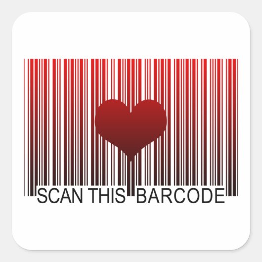 IK HOOP VAN JE BARCODE VIERKANTE STICKER (Voorkant)