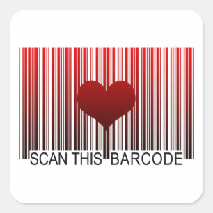 IK HOOP VAN JE BARCODE VIERKANTE STICKER