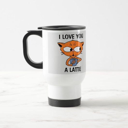 IK HOOP VAN JE EEN LATTE Funny Coffee Pun Reisbeker (Links)