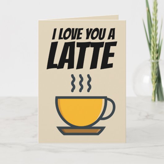 IK HOOP VAN JE EEN LATTE, WENSKAART VOOR GIFTCARD KAART (Voorkant)