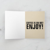 IK HOOP VAN JE EEN LATTE, WENSKAART VOOR GIFTCARD KAART (Binnen)