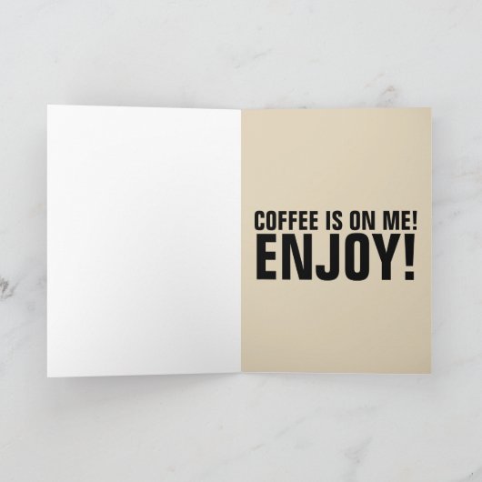 IK HOOP VAN JE EEN LATTE, WENSKAART VOOR GIFTCARD KAART (Binnen)