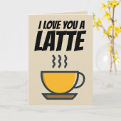 IK HOOP VAN JE EEN LATTE, WENSKAART VOOR GIFTCARD KAART (Gele Bloem)