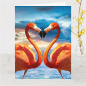 IK HOOP VAN JE FLAMINGOS GROOT WENSKAART KAART (Gele Bloem)