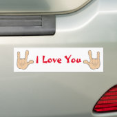 IK HOOP VAN JE HAND GESTURE BUMPERSTICKER (Op auto)