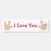 IK HOOP VAN JE HAND GESTURE BUMPERSTICKER (Voorkant)