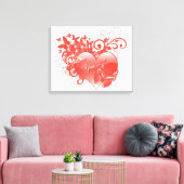 IK HOOP VAN JE IN RODE HART CANVAS AFDRUK (Insitu (Woonkamer))