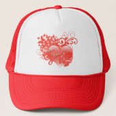 IK HOOP VAN JE IN RODE HART TRUCKER PET (Voorkant)