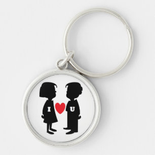 "IK HOOP VAN JE" JA EN MEISJE SLEUTELHANGER