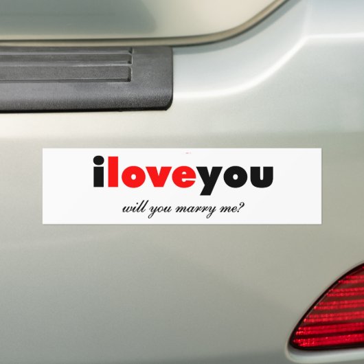 IK HOOP VAN JE MARRY ME STICKER (Op auto)
