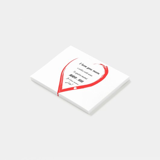 IK HOOP VAN JE MOM POST-IT® NOTES (Schuin)