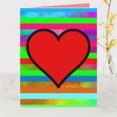 IK HOOP VAN JE RAINBOW HEART BIG KAART (Gele Bloem)