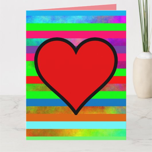IK HOOP VAN JE RAINBOW HEART BIG KAART (Voorkant)
