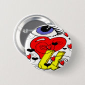 IK HOOP VAN JE SYMBOLEN RONDE BUTTON 5,7 CM (Voorkant /achterkant)