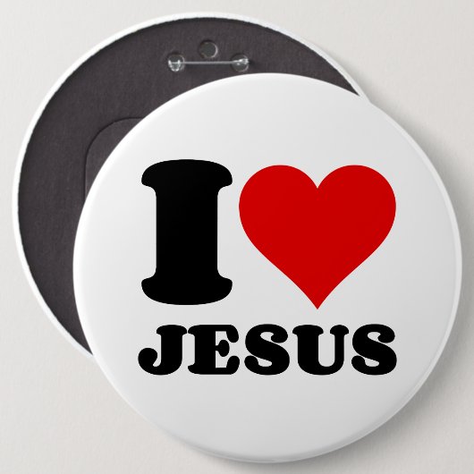 IK HOOP VAN JESUS RONDE BUTTON 6,0 CM (Voorkant /achterkant)