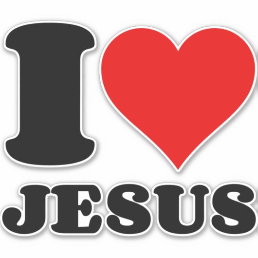 IK HOOP VAN JESUS STICKER (Voorkant)