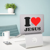 IK HOOP VAN JESUS STICKER (Laptop op bureau)