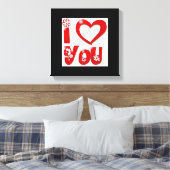 "IK HOOP VAN JULLIE" GROEISEN CANVAS AFDRUK (Insitu (Slaapkamer))